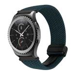 For Samsung Gear S2 Classic 20mm Magnetic Buckle Braided Watch Strap(Forest Green)