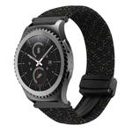 For Samsung Gear S2 Classic 20mm Magnetic Buckle Braided Watch Strap(Starlight Black)