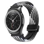 For Samsung Gear S2 Classic 20mm Magnetic Buckle Braided Watch Strap(Dark Chocolate)