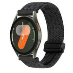 For Samsung Galaxy Watch 7 20mm Magnetic Buckle Braided Watch Strap(Graphite Black)