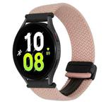 For Samsung Galaxy Watch 5 20mm Magnetic Buckle Braided Watch Strap(Pink)