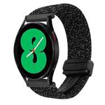 For Samsung Galaxy Watch 4 20mm Magnetic Buckle Braided Watch Strap(Stars Black)