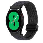 For Samsung Galaxy Watch 4 20mm Magnetic Buckle Braided Watch Strap(Graphite Black)