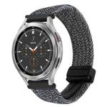 For Samsung Galaxy Watch 4 Classic 20mm Magnetic Buckle Braided Watch Strap(Metallic  Gray)