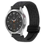 For Samsung Galaxy Watch 4 Classic 20mm Magnetic Buckle Braided Watch Strap(Graphite Black)