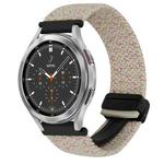 For Samsung Galaxy Watch 4 Classic 20mm Magnetic Buckle Braided Watch Strap(Starlight Colour)