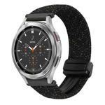 For Samsung Galaxy Watch 4 Classic 20mm Magnetic Buckle Braided Watch Strap(Starlight Black)