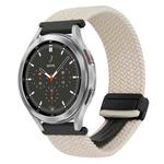 For Samsung Galaxy Watch 4 Classic 20mm Magnetic Buckle Braided Watch Strap(Starlight)