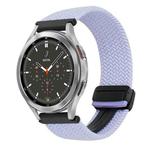 For Samsung Galaxy Watch 4 Classic 20mm Magnetic Buckle Braided Watch Strap(Purple)