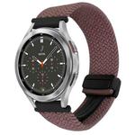 For Samsung Galaxy Watch 4 Classic 20mm Magnetic Buckle Braided Watch Strap(Smoky Purple)