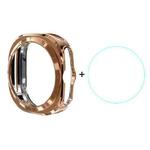 For Samsung Galaxy Watch Ultra 47mm ENKAY Hat-Prince Electroplated Soft TPU Case + 0.2mm 9H Glass Screen Protector(Rose Gold)