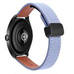 22mm Slim Magnetic Buckle Microfiber Leather Watch Band For Huawei Watch Buds(Lavender)