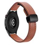 22mm Slim Magnetic Buckle Microfiber Leather Watch Band For Huawei Watch GT3 SE(Caramel Macchiato)