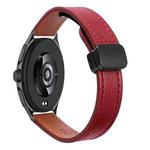 For Xiaomi Watch 2 22mm Slim Magnetic Buckle Microfiber Leather Watch Band(Wine Red)