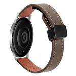 For Xiaomi Watch S3 22mm Slim Magnetic Buckle Microfiber Leather Watch Band(Mocha Brown)