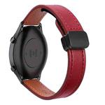 For Xiaomi Watch S2 22mm Slim Magnetic Buckle Microfiber Leather Watch Band(Wine Red)