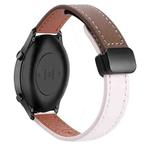 For Xiaomi Watch S2 22mm Slim Magnetic Buckle Microfiber Leather Watch Band(Apricot+Caramel Macchiato)