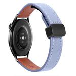 For Xiaomi Watch S1 Pro 22mm Slim Magnetic Buckle Microfiber Leather Watch Band(Lavender)