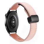 For Xiaomi Watch S1 Pro 22mm Slim Magnetic Buckle Microfiber Leather Watch Band(Sakura Pink)