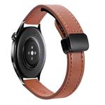 For Xiaomi Watch S1 22mm Slim Magnetic Buckle Microfiber Leather Watch Band(Caramel Macchiato)