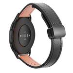 For Xiaomi Watch Color 2 22mm Slim Magnetic Buckle Microfiber Leather Watch Band(Black)