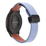 For Xiaomi Watch Color 22mm Slim Magnetic Buckle Microfiber Leather Watch Band(Lavender)