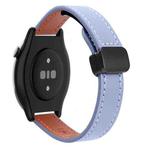 For Amazfit Watch GTR 2 Small Waist 22mm Magnetic Microfiber Leather Watch Band(Lavender)