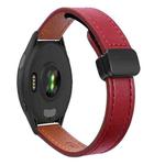 For Honor Watch GS 3 22mm Slim Magnetic Buckle Microfiber Leather Watch Band(Wine Red)