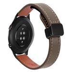 For Honor Watch Dream 22mm Slim Magnetic Buckle Microfiber Leather Watch Band(Mocha Brown)