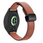 For Garmin Venu 3 22mm Slim Magnetic Buckle Microfiber Leather Watch Band(Mocha Brown)