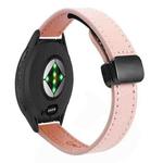 For Garmin Venu 3 22mm Slim Magnetic Buckle Microfiber Leather Watch Band(Sakura Pink)