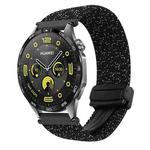 For Huawei Watch GT 4 41mm 18mm Magnetic Buckle Braided Watch Band(Stars Black)