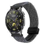 For Huawei Watch GT 4 41mm 18mm Magnetic Buckle Braided Watch Band(Metal Gray)