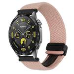 For Huawei Watch GT 4 41mm 18mm Magnetic Buckle Braided Watch Band(Pink)