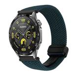 For Huawei Watch GT 4 41mm 18mm Magnetic Buckle Braided Watch Band(Forest Green)