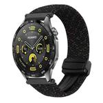 For Huawei Watch GT 4 41mm 18mm Magnetic Buckle Braided Watch Band(Starlight Black)