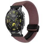 For Huawei Watch GT 4 41mm 18mm Magnetic Buckle Braided Watch Band(Smoky Purple)