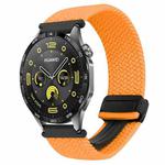 For Huawei Watch GT 4 41mm 18mm Magnetic Buckle Braided Watch Band(Orange)