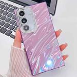 For Samsung Galaxy A36 5G Plating Glitter Texture TPU Phone Case with Lens Film(Purple Water Ripples)
