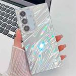 For Samsung Galaxy S25 5G Plating Glitter Texture TPU Phone Case with Lens Film(White Water Ripples)