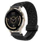 For Garmin Venu 3S 18mm Magnetic Buckle Braided Watch Band(Stars Black)