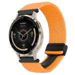 For Garmin Venu 3S 18mm Magnetic Buckle Braided Watch Band(Orange)