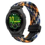 For Garmin Forerunner 265S 18mm Magnetic Buckle Braided Watch Band(Camouflage Colorful)