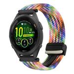 For Garmin Forerunner 265S 18mm Magnetic Buckle Braided Watch Band(Colorful)