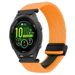 For Garmin Forerunner 265S 18mm Magnetic Buckle Braided Watch Band(Orange)