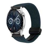 For Huawei Watch GT 3 42mm 20mm Magnetic Buckle Braided Watch Band(Forest Green)