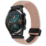 For Huawei Watch GT 2 42mm 20mm Magnetic Buckle Braided Watch Band(Starlight Pink)