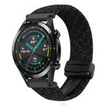 For Huawei Watch GT 2 42mm 20mm Magnetic Buckle Braided Watch Band(Starlight Black)