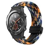 For Huawei Watch 2 20mm Magnetic Buckle Braided Watch Band(Camouflage Colorful)