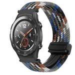 For Huawei Watch 2 20mm Magnetic Buckle Braided Watch Band(Denim Colorful)